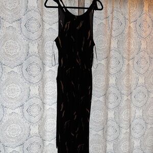 Elegant Black and Brown Women's Dress